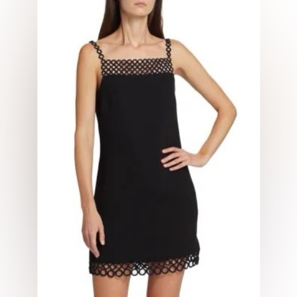 New! Jonathan Simkhai Marlie Crochet Embellished Crepe Mini Dress 45262 - Picture 1 of 13